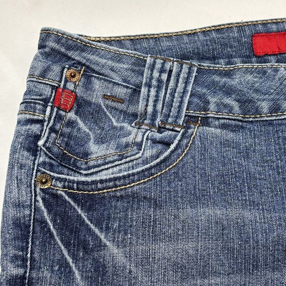 Vintage BONGO Bootcut Denim Jeans Womens 9 Low Rise Back Flap Pocket Y2K - Picture 11 of 14
